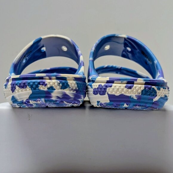Classic Crocs Unisex Marbled Sandal White / Oxygen - Size 8 Mens / 10 Womens